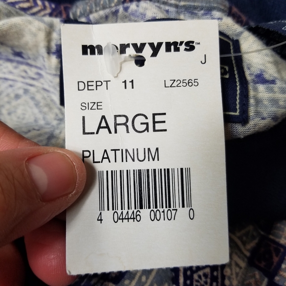 Navy Blue Comfort Platinum Shirt Size Large.Pit to pit approx:  24 inches Rig - Picture 7 of 7